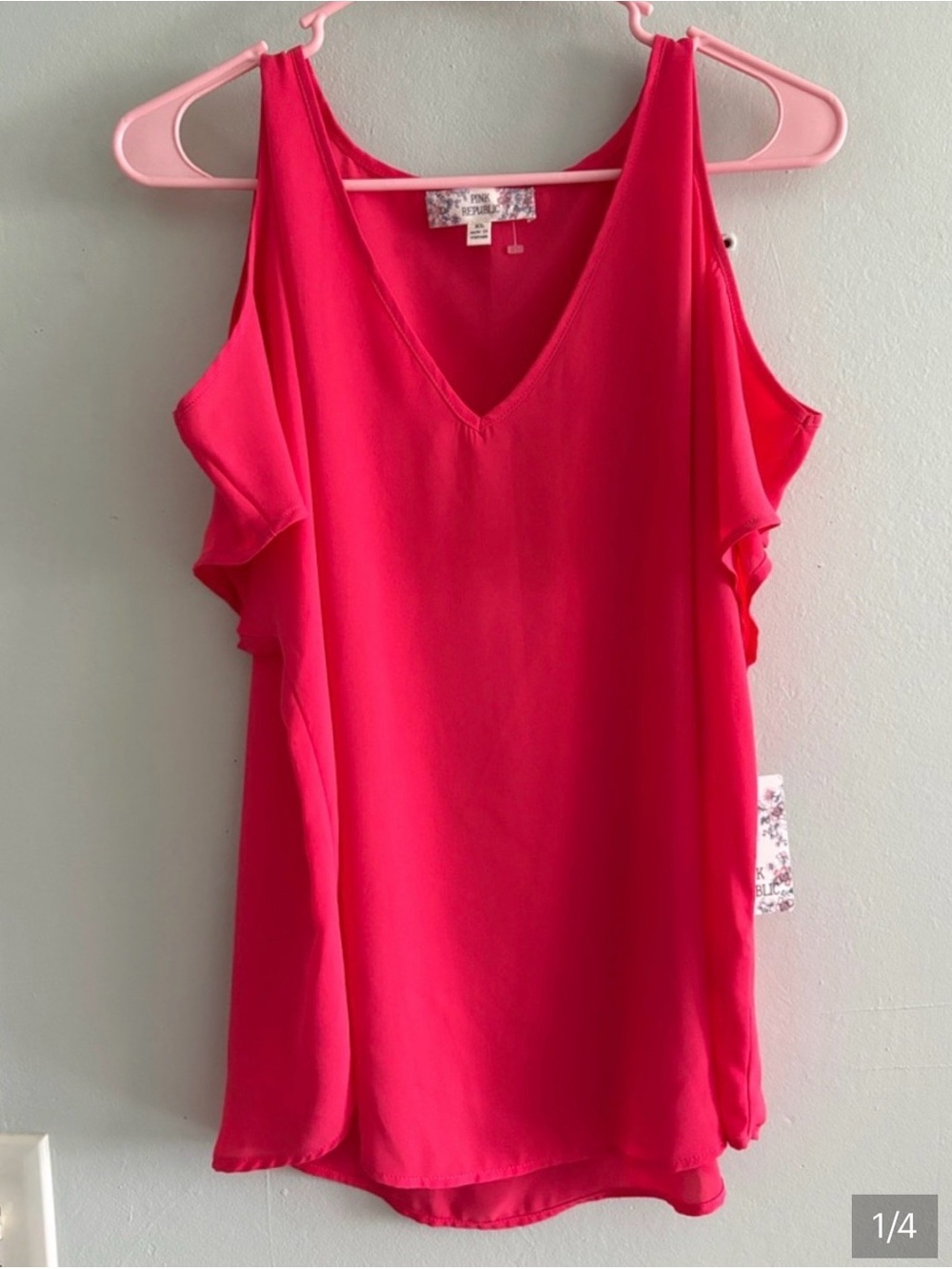 Pink republic bare shoulder blouse XL